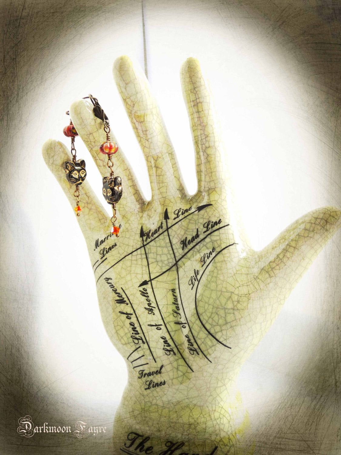 Black Cat & Pumpkin Earrings. Fire Opal Swarovski. Antiqued Bronze. Niobium Option. Halloween Gift - Darkmoon Fayre