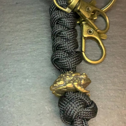 Japanese Netsuke Style Snake Keyring In Antiqued Bronze, can also be used as a zipper pull, knife lanyard, bag or boot charm